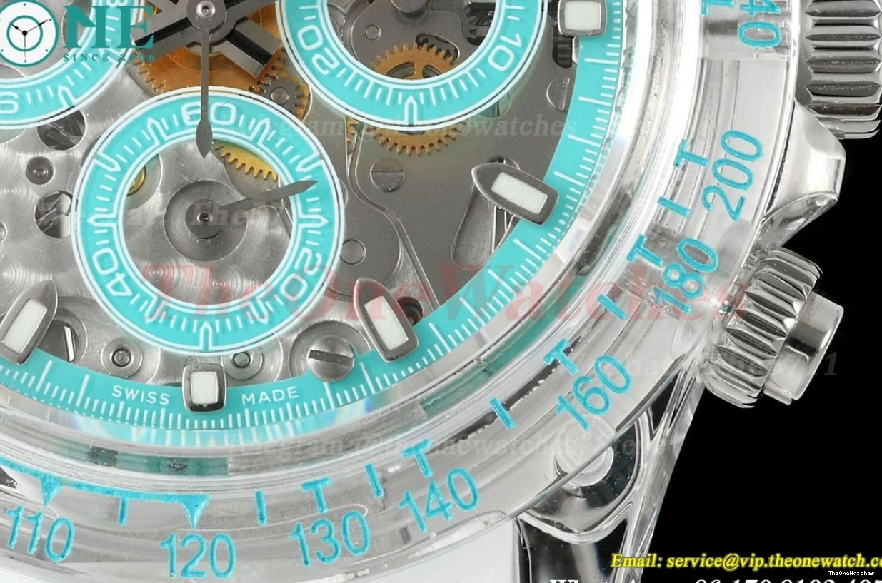 N6F Daytona RU Remould 40mm Dial Crystal AET DD4130 Blue Sketelon 0310